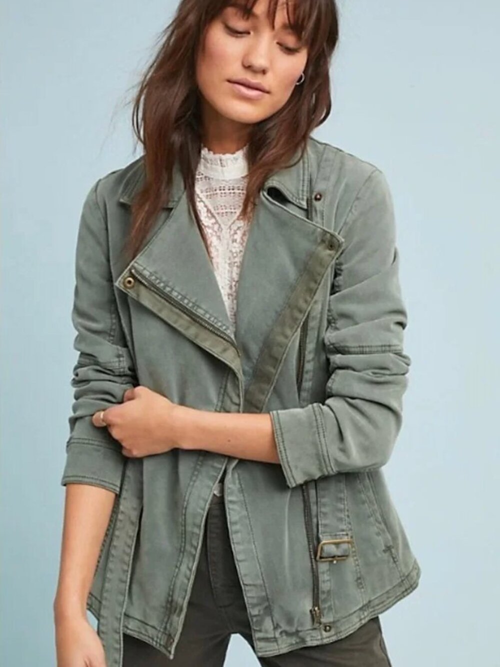 Anthropologie Everyday Belted Moto Jacket Sz XS